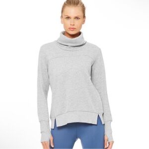 Alo Yoga Haze Sweater in Light Grey